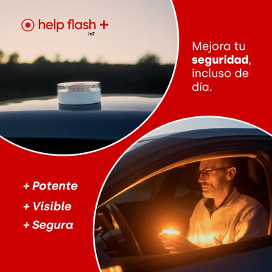 5 Balizas de Emergencia Homologada DGT Help Flash IoT+ Conectada