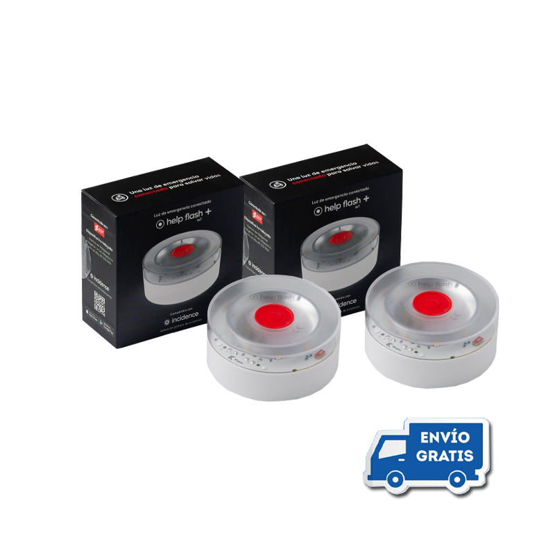 2 Balizas de Emergencia Homologada DGT Help Flash IoT+ Conectada
