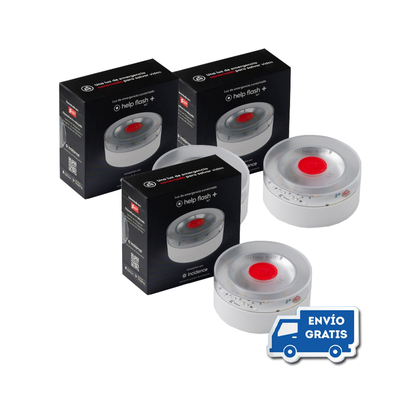 3 Balizas de Emergencia Homologada DGT Help Flash IoT+ Conectada