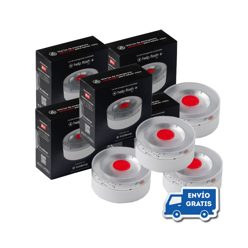 5 Balizas de Emergencia Homologada DGT Help Flash IoT+ Conectada