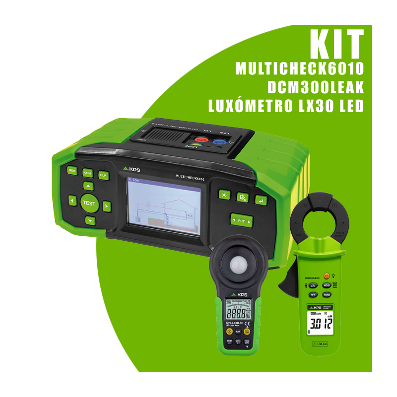 Kit Multicheck6010 + DCM300LEAK + Luxómetro LX30 LED
