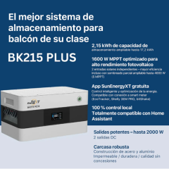 Batería Modular SunEnergyXT BK215 PLUS 2,15 kWh para autoconsumo solar