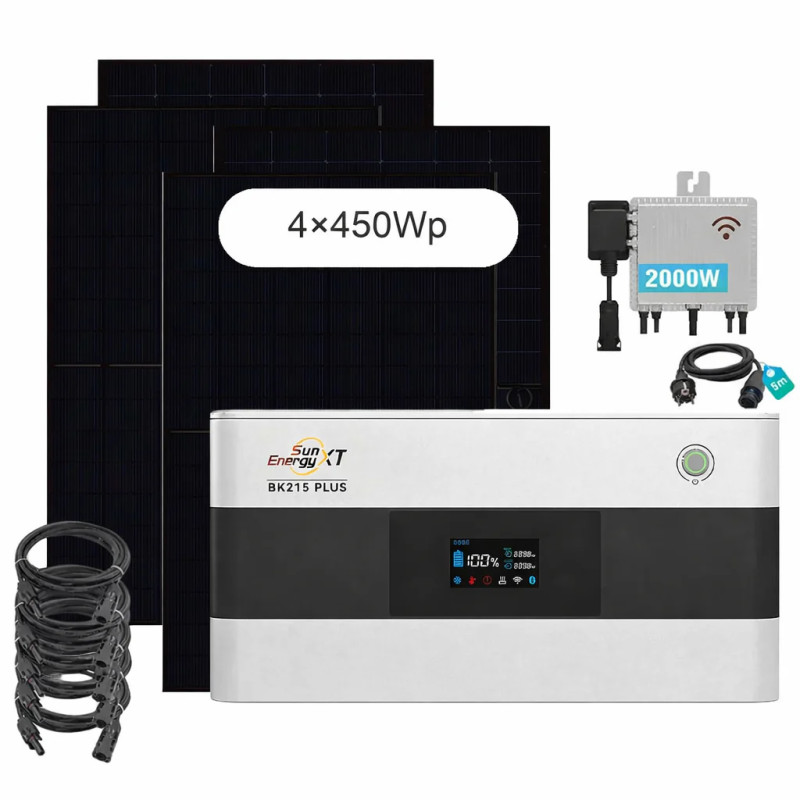 Kit solar XXL SunEnergyXT BK215 PLUS 2,15 kWh - 1800Wp / Miv 2000W