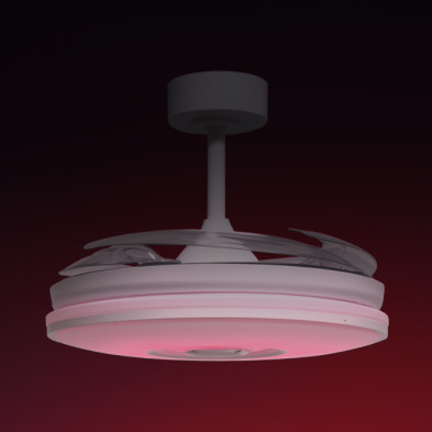 Ventilador de techo DC COLORS blanco con luz LED 72W