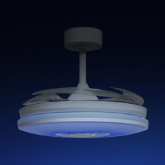 Ventilador de techo DC COLORS blanco con luz LED 72W