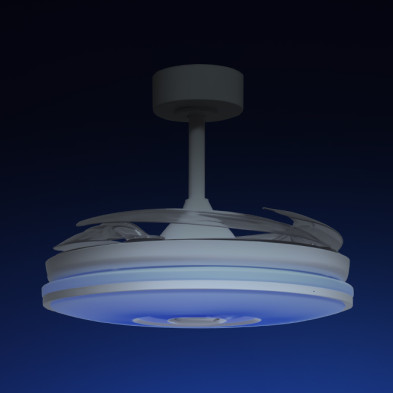 Ventilador de techo DC COLORS blanco con luz LED 72W