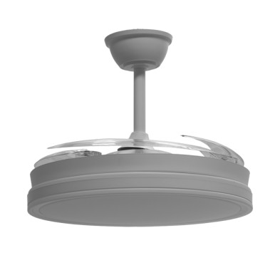 Ventilador de techo DC ASGARD II blanco con luz LED 72W y aspas retráctiles