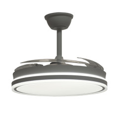 Ventilador de techo DC ASGARD II blanco con luz LED 72W y aspas retráctiles