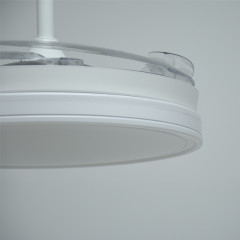 Ventilador de techo DC ASGARD II blanco con luz LED 72W y aspas retráctiles