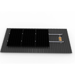 Kit de montaje para paneles solares en tejado de tejas | 4 módulos