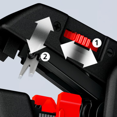 Pelacables KNIPEX ComStrip | 12 62 180 con tope regulable