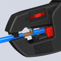Pelacables KNIPEX ComStrip | 12 62 180 con tope regulable