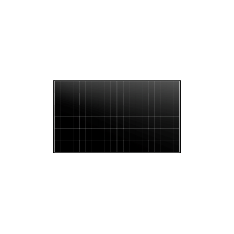 Panel solar LONGi 535 Wp Hi-MO X10 LR7-60HVH-535M con 120 células y marco negro - vista frontal