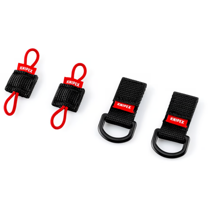 Juego KNIPEX 00 21 50 V01 con dos adaptadores de anilla en D y dos de doble lazo elástico
