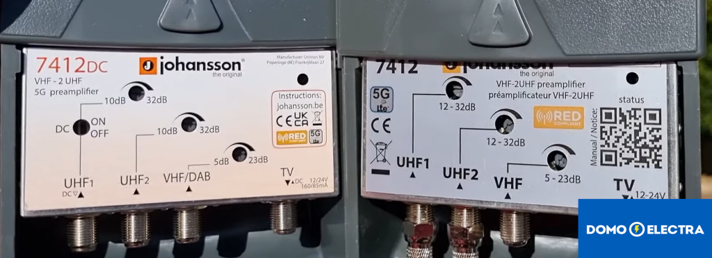 Preamplificadores johansson 2uhf con y sin DC