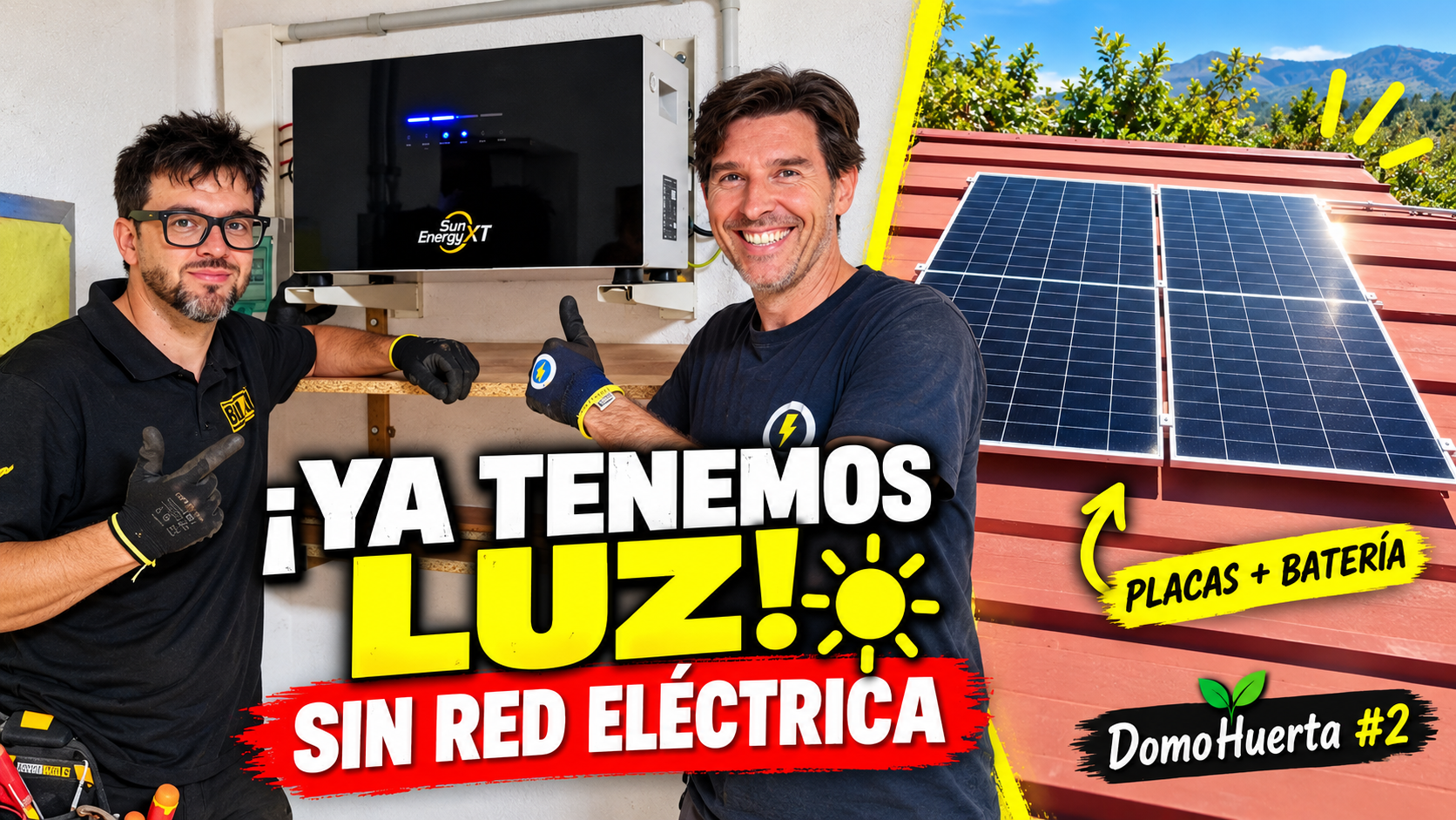 Ya tenemos luz en una finca sin red eléctrica | DomoHuerta #2