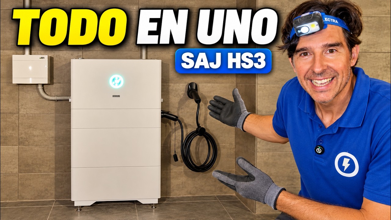 Cómo instalar el todo en uno de SAJ: Inversor + BMS + Baterías + Backup + Cargador VE